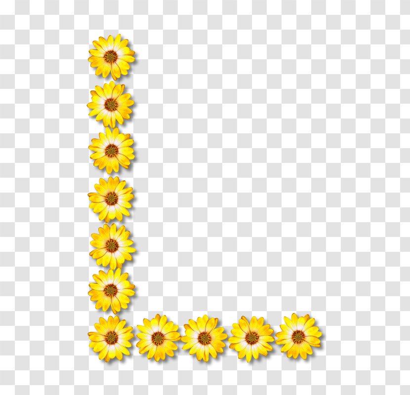 Common Sunflower Letter Alphabet - H - Flower Transparent PNG