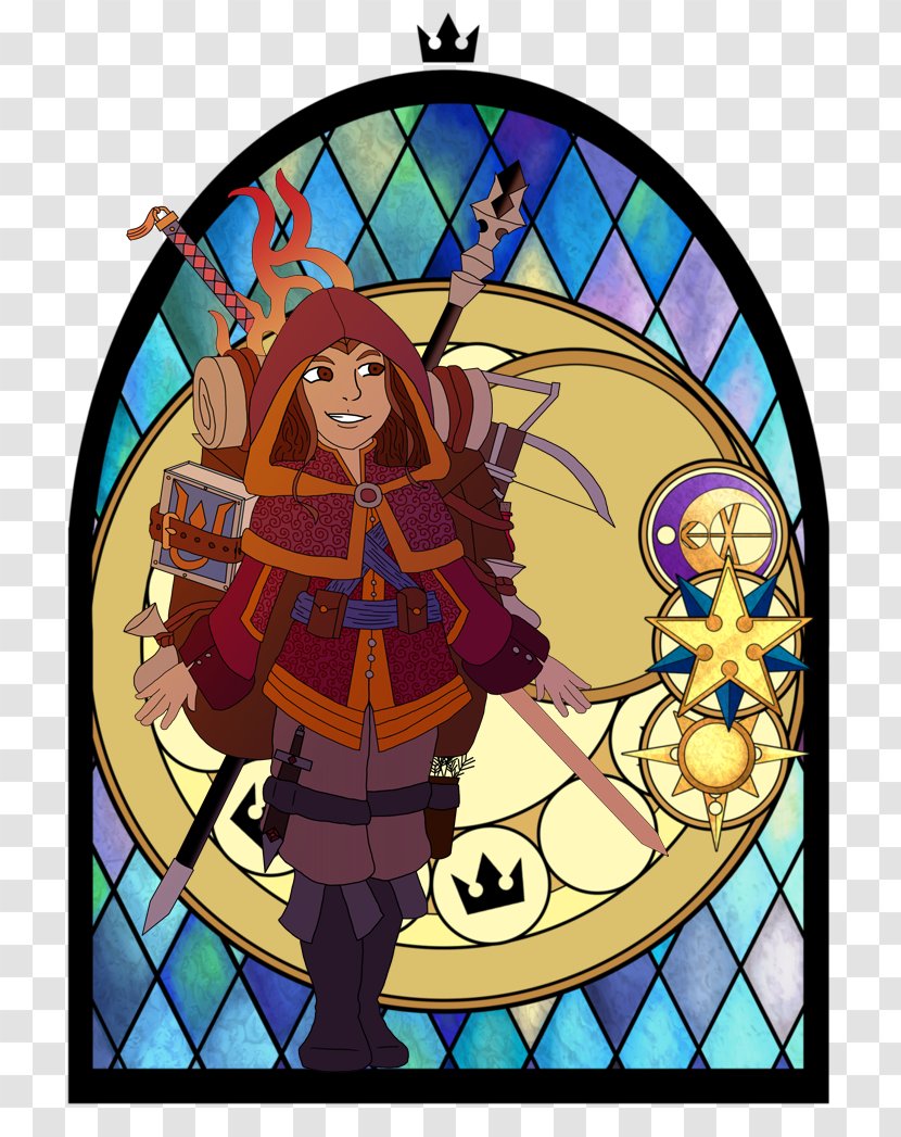 Stained Glass Illustration Cartoon - Little Orphan Airedale Transparent PNG