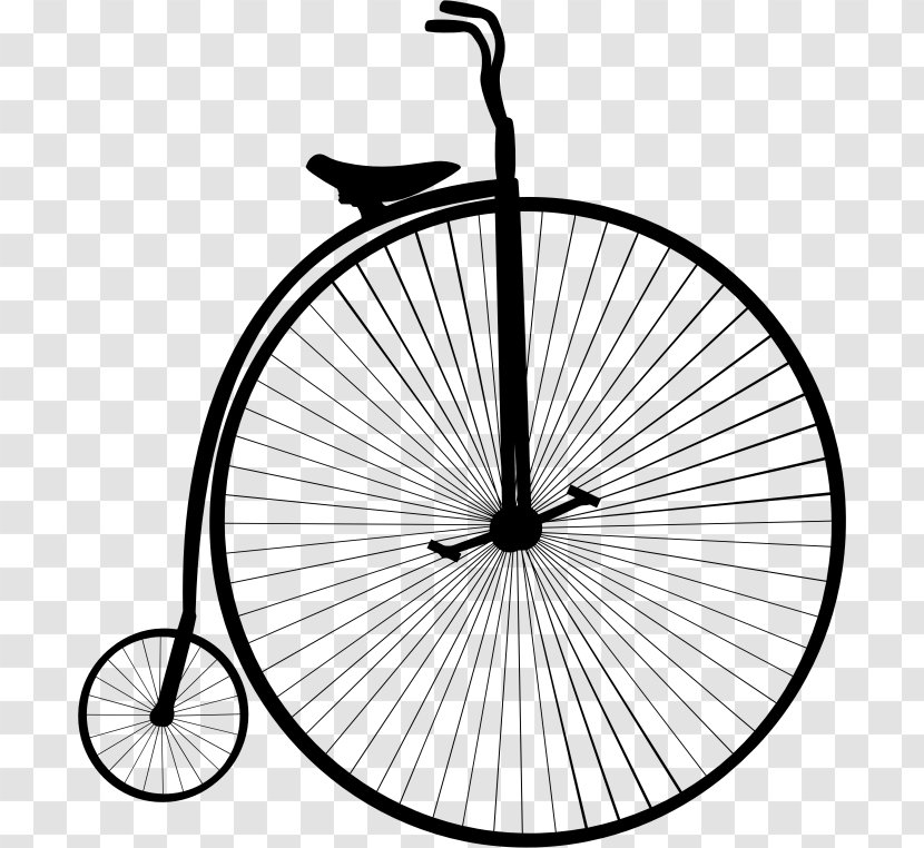 Penny-farthing Bicycle Car Wheel - Monochrome Photography - Bycicle Transparent PNG