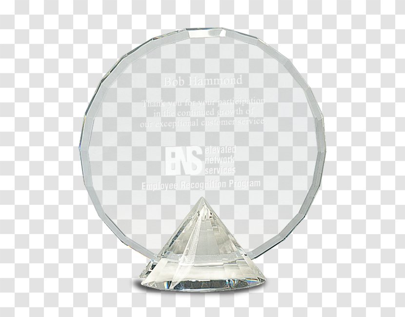 Crystal Glass Paperweight Diamond Cut Engraving - Trophy Transparent PNG