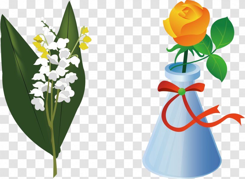 Flower Rose Vase - Flowering Plant - A Live Gift Transparent PNG