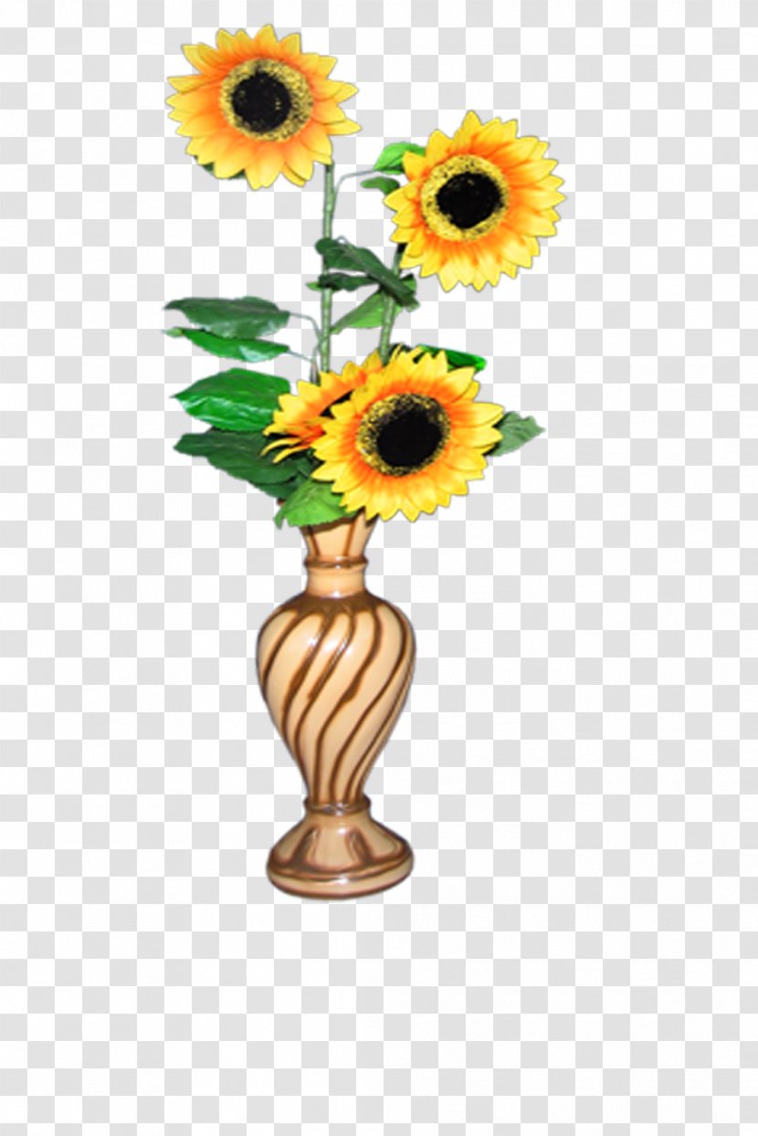 Floral Design Cut Flowers Common Sunflower Artificial Flower Daisy Family - Arranging - Psd Layered Transparent PNG