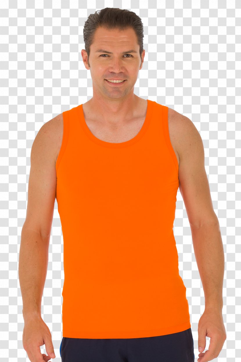 T-shirt Orange Sleeveless Shirt Polo - Tree Transparent PNG