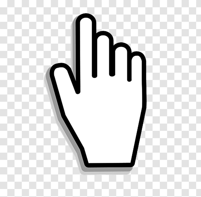 Computer Mouse Pointer Cursor Index Finger Clip Art - Middle Transparent PNG