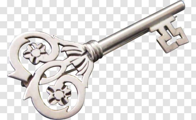 Sterling Silver Brooch Jewellery Clothing Accessories - Skeleton Key - Happy Canada Day Wood Pin Transparent PNG
