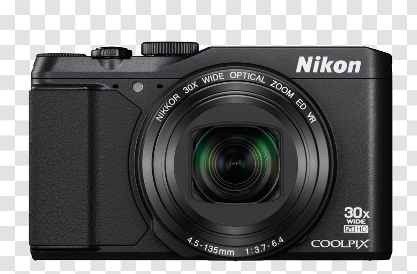 Nikon Digital Camera Coolpix S9900 Black International Version 16.0 MP Compact - P610 - 1080pBlack Point-and-shoot CameraCamera Transparent PNG