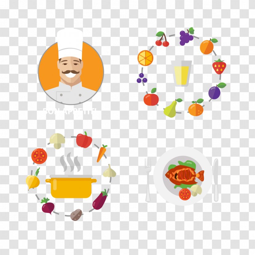 Fruit Auglis Vegetable - Vector Cook Fruits And Vegetables Transparent PNG