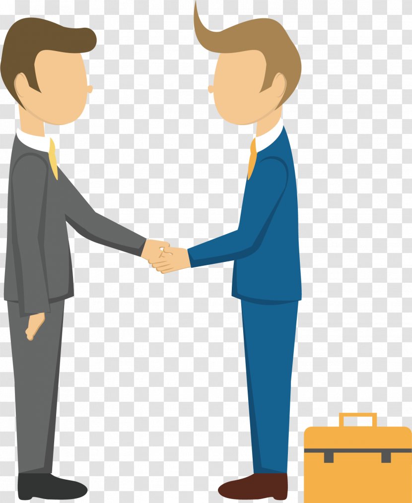 Clip Art - Partnership - Handshake Man Transparent PNG