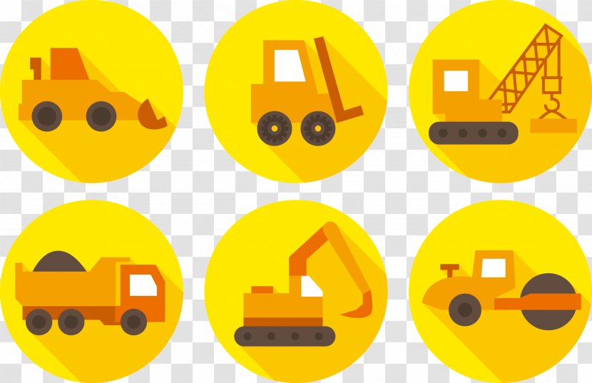 Euclidean Vector Excavator Heavy Equipment Icon - Smiley Transparent PNG