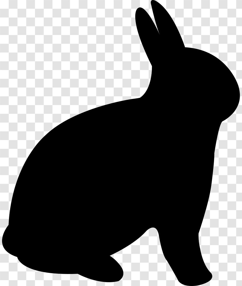 Domestic Rabbit Silhouette Dog Hare - Whiskers Transparent PNG
