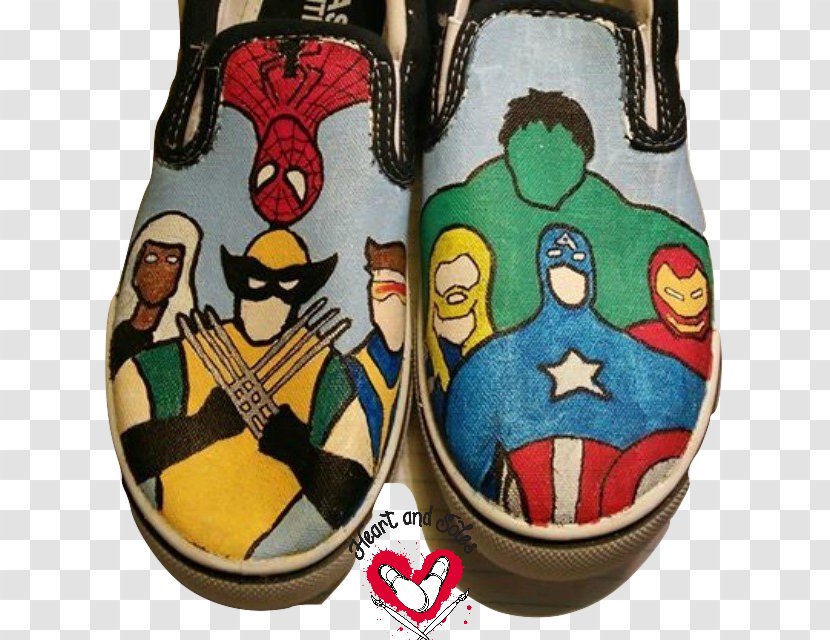 Iron Man Captain America Thor Storenvy - Footwear - Hand-painted Makeup Transparent PNG