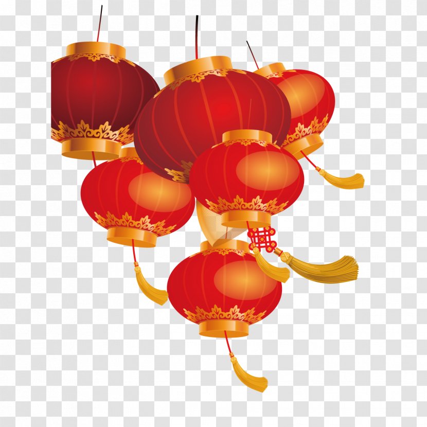 Lantern Festival Chinese New Year - Tanglung Cina - Red Transparent PNG