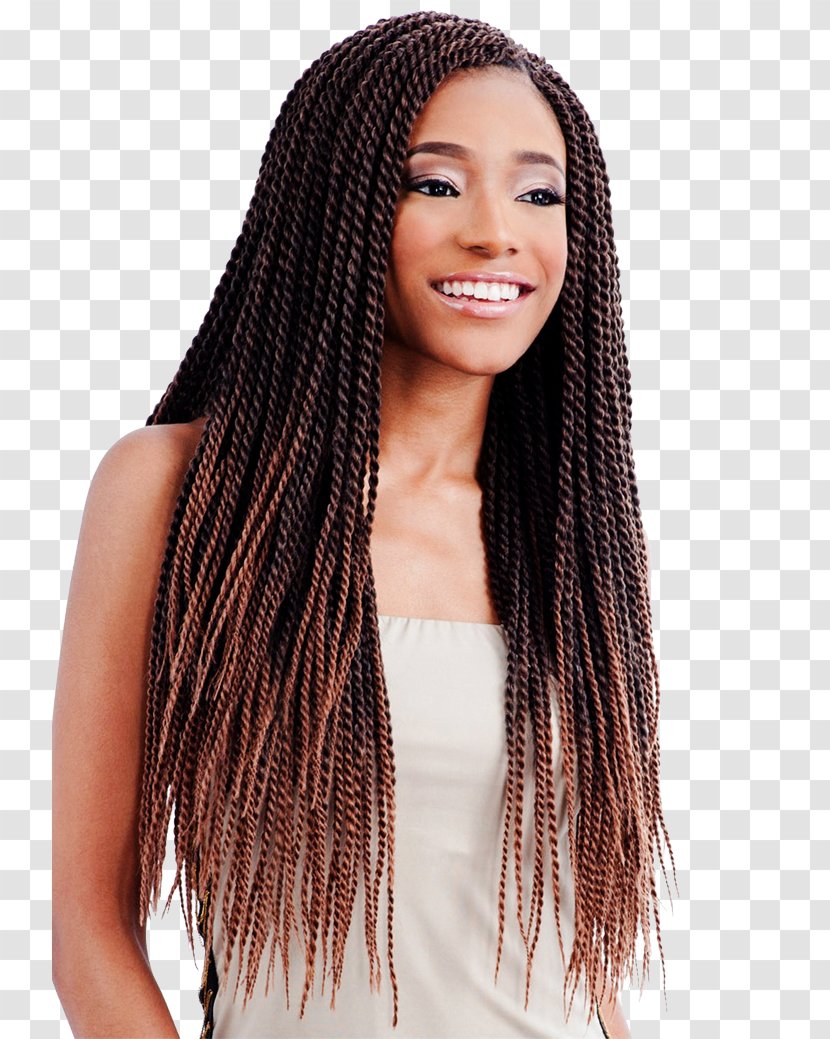 Crochet Braids Hair Twists Artificial Integrations Hairstyle - Afrotextured - Model Transparent PNG