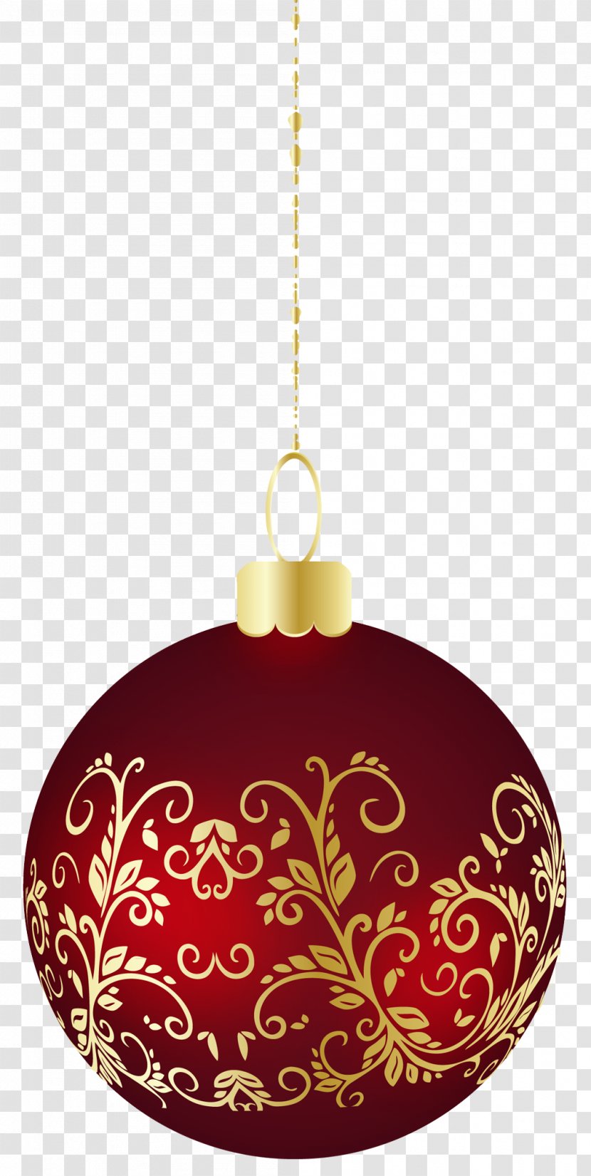 Large Transparent Christmas Ball Ornament Clipart - New Year - Holiday Transparent PNG