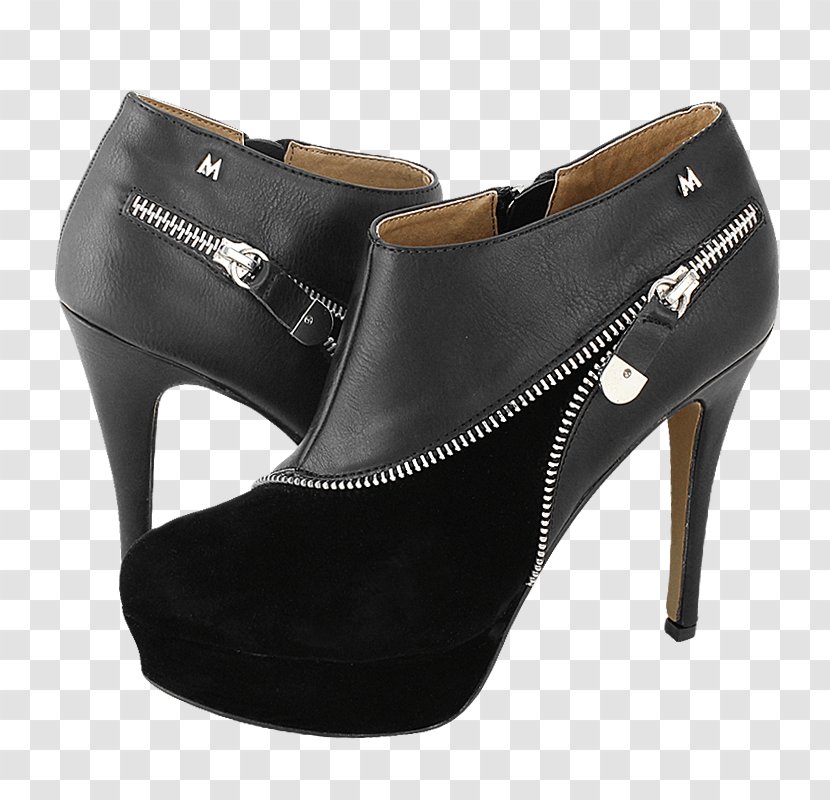 Suede Boot Shoe Pump Black M - High Heeled Footwear Transparent PNG
