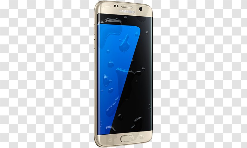 Samsung GALAXY S7 Edge Android 4G Telephone - Electric Blue Transparent PNG