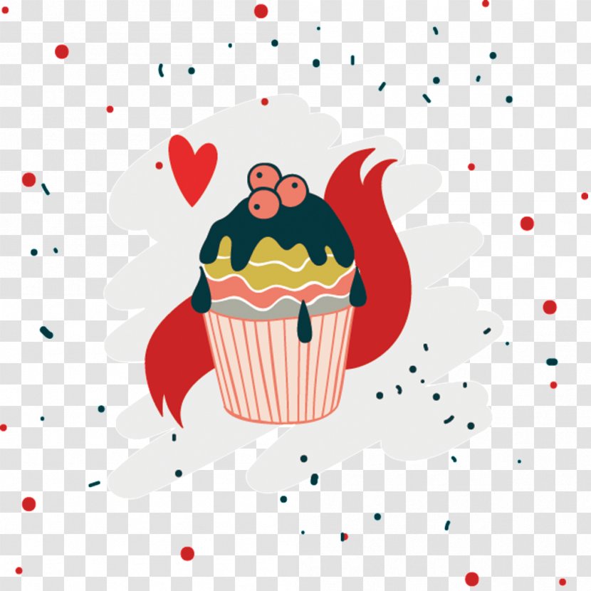 Drawing Illustration - Red - Chocolate Cake Transparent PNG