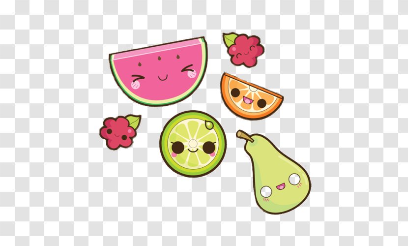 Drawing Fruit Kavaii Clip Art - Heart - Frame Transparent PNG