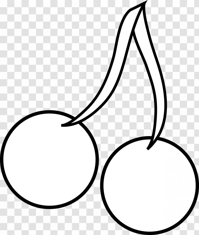 Cherry Drawing Clip Art - Black Transparent PNG