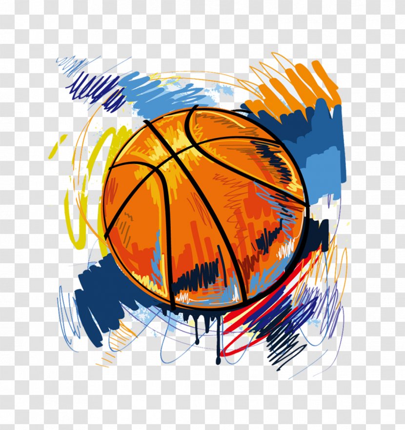 T-shirt Basketball Graffiti Illustration Transparent PNG