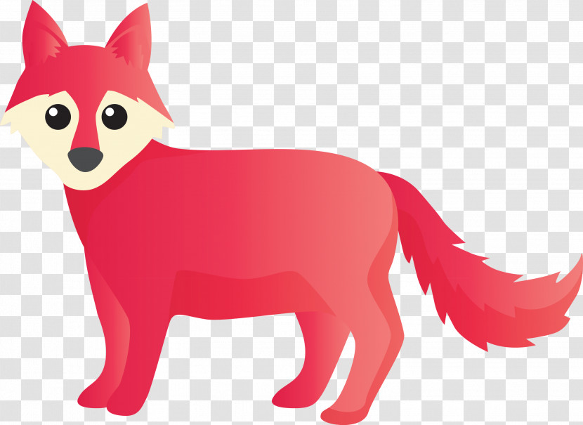 Pink Red Cartoon Animal Figure Tail Transparent PNG