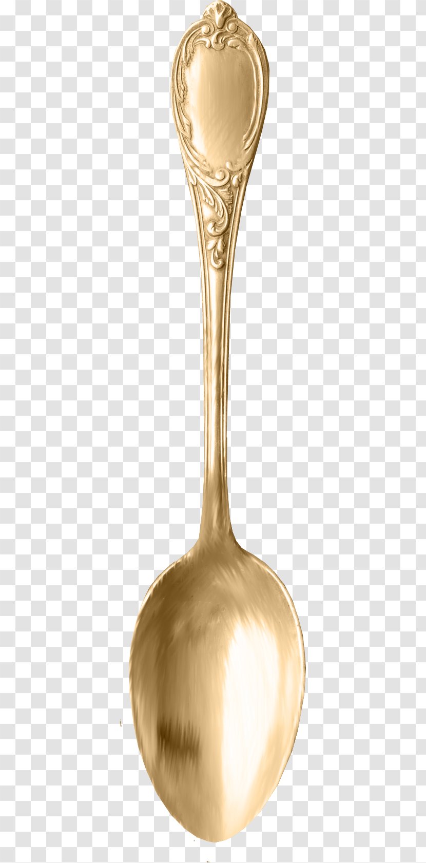 Spoon Material Metal Brass - Beautiful Brown Transparent PNG