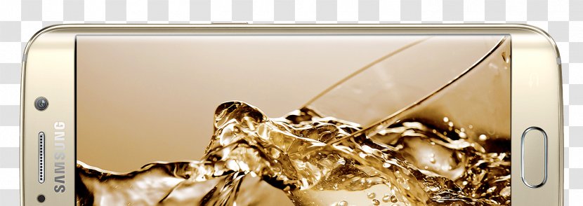 Samsung Galaxy S6 Edge Android Telephone - Gold - S6edga Transparent PNG