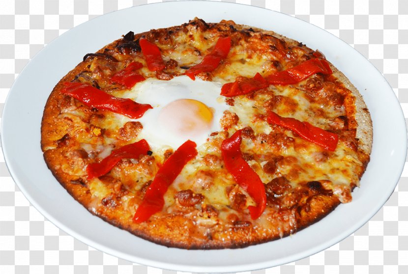 Sicilian Pizza Italian Cuisine European Dish - Scrambled Eggs Transparent PNG
