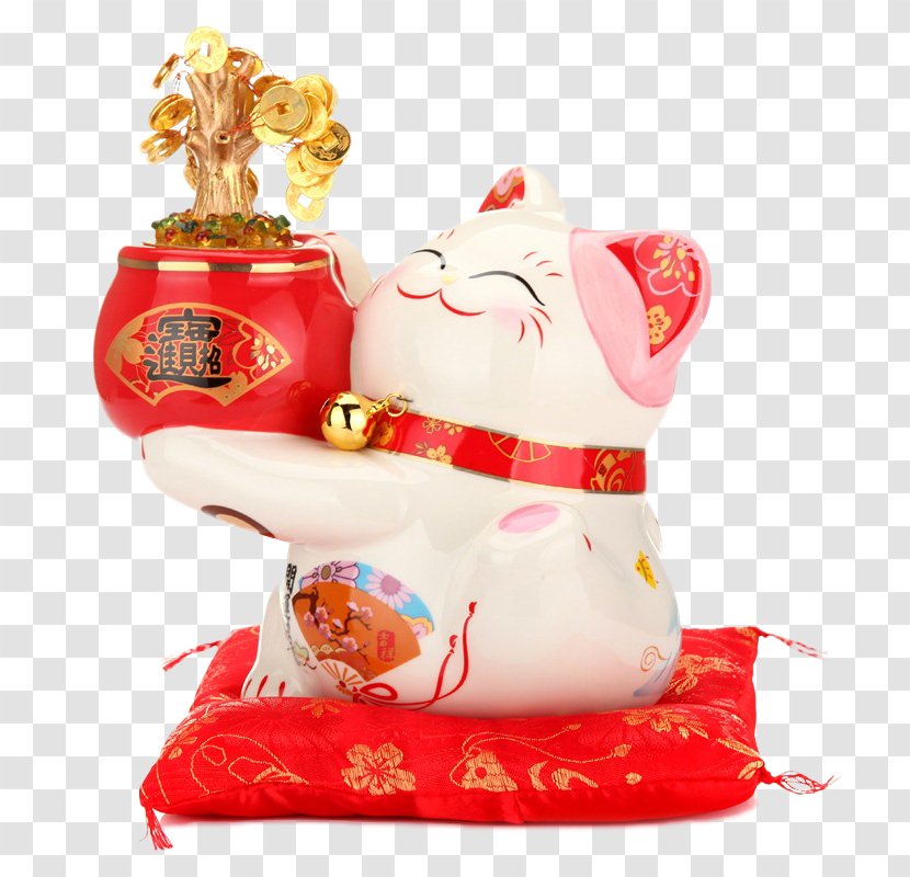 Cat Maneki-neko - Luck - Lucky Fortune Money Tree Transparent PNG