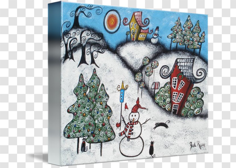 Christmas Tree Gallery Wrap Canvas Transparent PNG