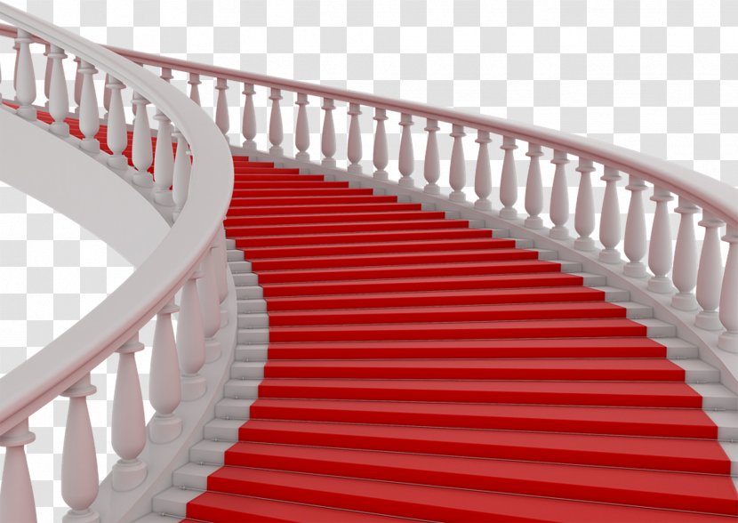 Stairs Stair Carpet Red Textile - Stock Photography Transparent PNG