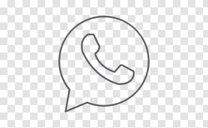 WhatsApp - Black And White - Whatsapp Transparent PNG