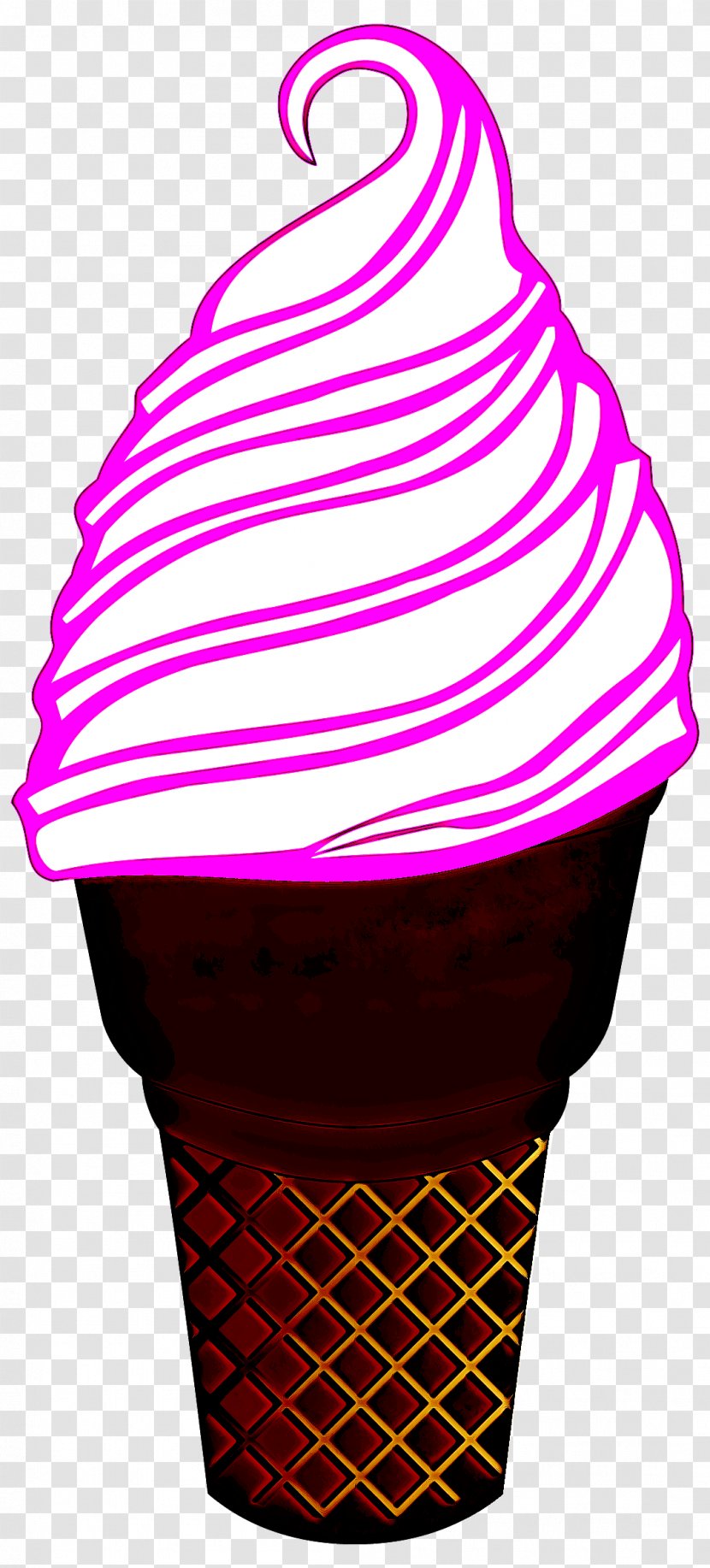 Ice Cream - Cone - Food Magenta Transparent PNG