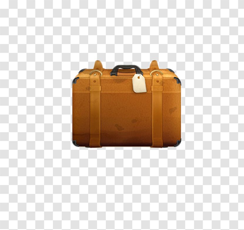 Baggage Suitcase Travel - Bag - Brown Retro Cartoon Luggage Transparent PNG