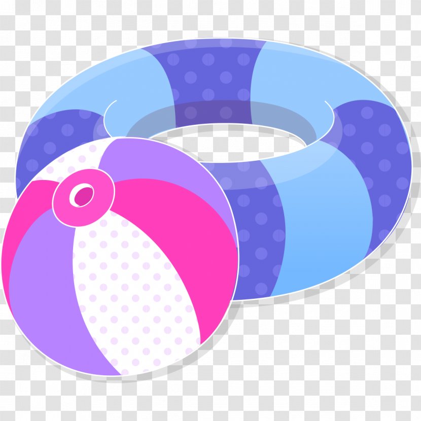 Swimming Ball Blue Lifebuoy - Violet Transparent PNG
