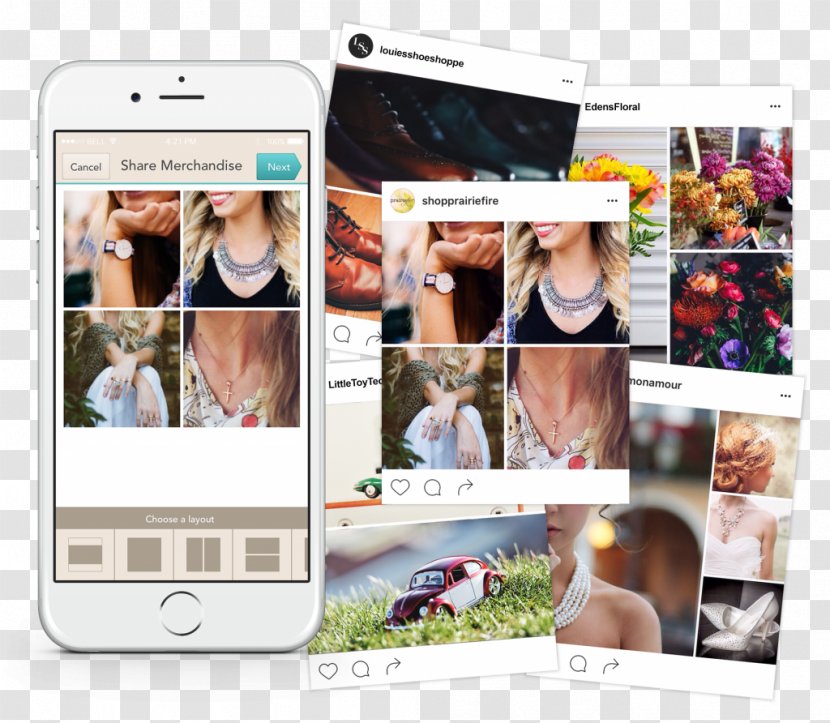 Smartphone Video Social Media Collage Instagram Transparent PNG
