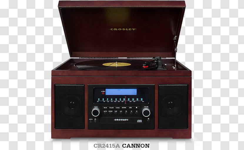 Compact Disc Phonograph Record CD Player Crosley CR2415-MA 'Cannon' Recording Entertainment Center Cassette - Sound - Radio Transparent PNG