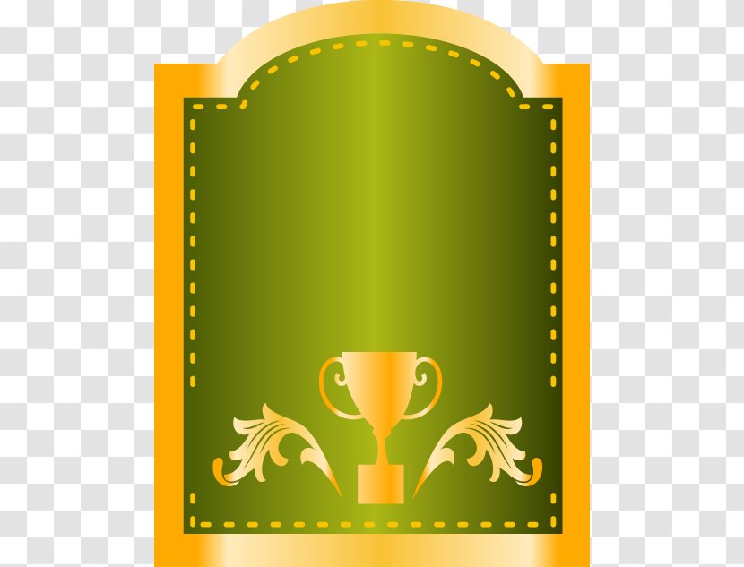 Trophy Medal - Gold - Abstract Yellow Pattern Transparent PNG