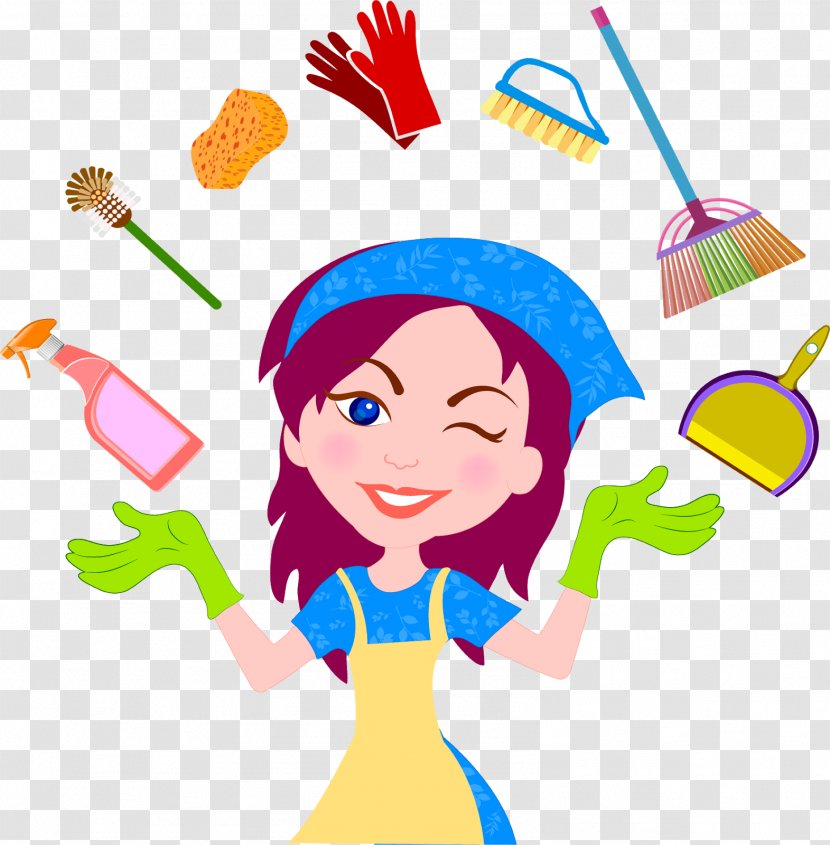 Maid Service Commercial Cleaning Housekeeping Cleaner - Cartoon Transparent PNG