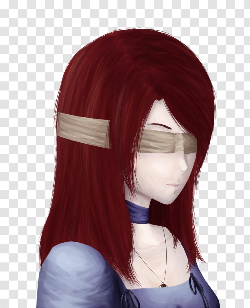 Wig RED.M - Long Hair - Potatos Transparent PNG