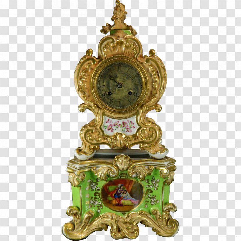 French Empire Mantel Clock Antique Fireplace - Marble Transparent PNG