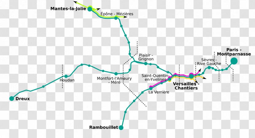 Gare Montparnasse Transilien Line N Train Commuter Rail - Diagram Transparent PNG