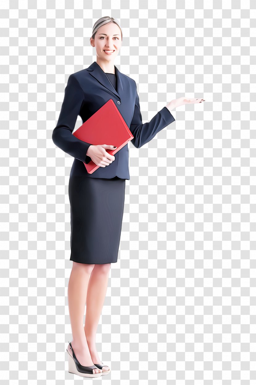 Clothing Standing Sleeve Dress Pencil Skirt - Uniform Employment Transparent PNG