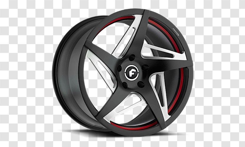 Alloy Wheel Rim Spoke Tire - Red Silk Strip Transparent PNG