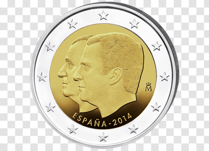 Spain 2 Euro Coin Coins - Cash Transparent PNG
