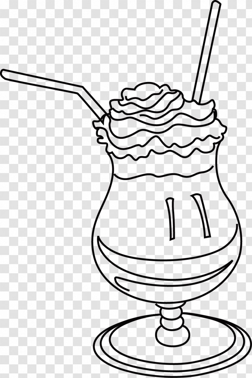 Black And White Clip Art - Area - Ice Cream Transparent PNG