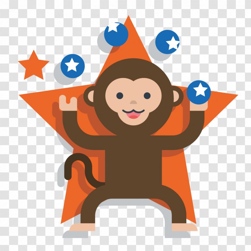 Monkey Circus - Animal - Vector Transparent PNG