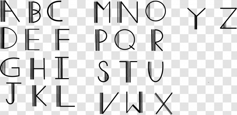 Logo Art Deco Typeface Font - Text Transparent PNG