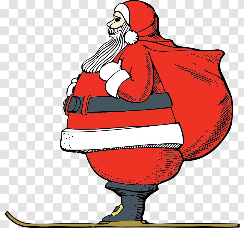 Santa Claus Animation Clip Art - Cartoon - Picture Of Skis Transparent PNG