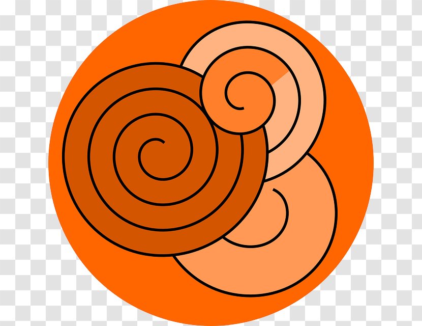 Spiral Clip Art - Orange - Red Geometric Transparent PNG
